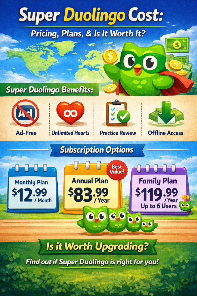 Super Duolingo Cost, Pricing, Plans, and Is It Worth It
