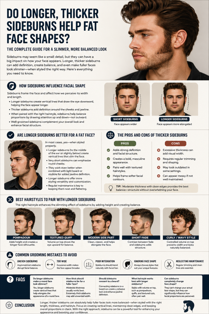 Should Longer Thicker Sidebruns Help Fat Face, A Complete Grooming Guide