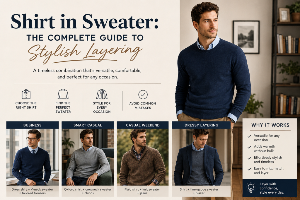 Shirt in Sweater, The Complete Guide to Stylish Layering