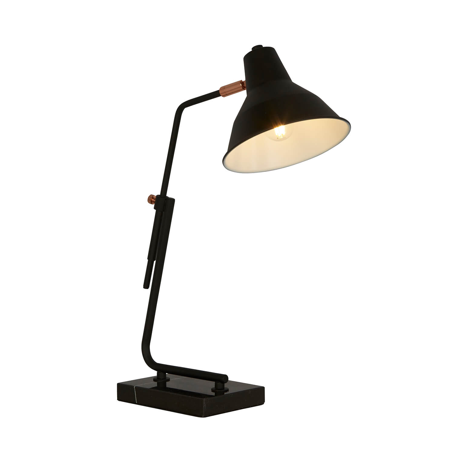 Black adjustable desk lamp