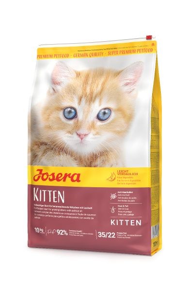 Josera Kitten dry cat food bag with a kitten on the front