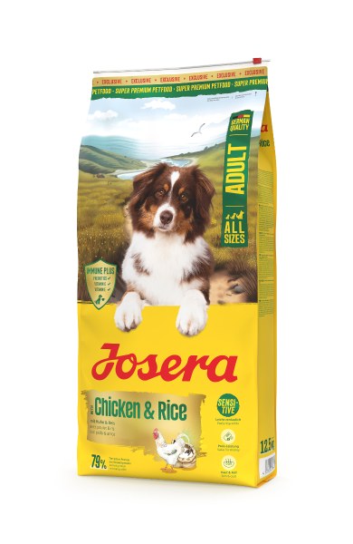 Josera Dog Food Guide: Which Dry Food Suits a Puppy, Adult or Senior Dog? Josera Chicken & Rice dry dog food bag with a dog on the front