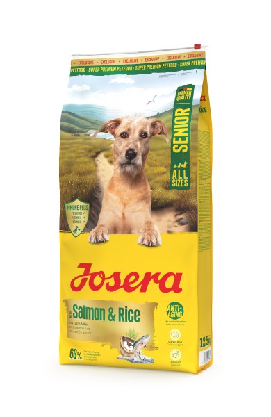 Josera Senior Salmon & Rice dry dog food bag for older dogs