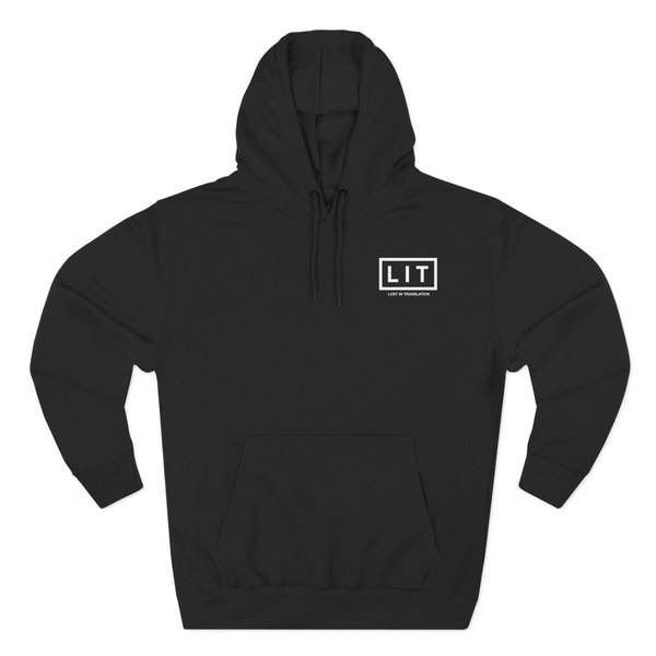 LIT Blood Diamonds hoodie in black with a small LIT emblem on the chest