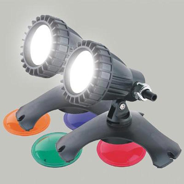 PondXpert Brightpond LED Duo pond spotlights with coloured lens covers