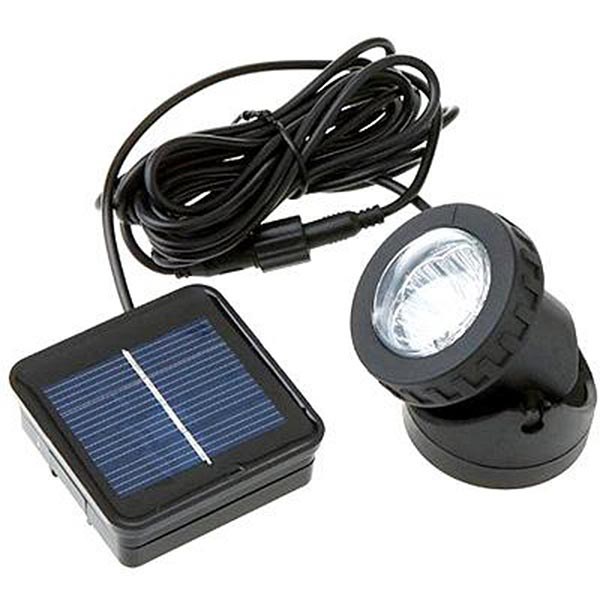 PondXpert SolarSublight solar pond spotlight with its solar panel