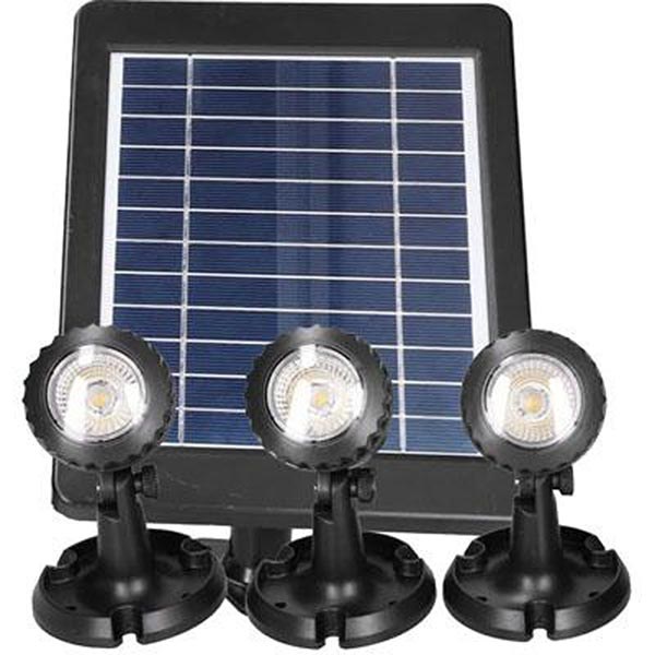 PondXpert SolarSublight SUPER set of three solar spotlights with a large panel