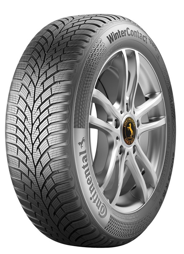 Continental winter tyre on a silver alloy wheel with Reifendirekt watermark