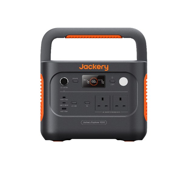 Jackery Explorer 1000 v2 portable power station with folding handle